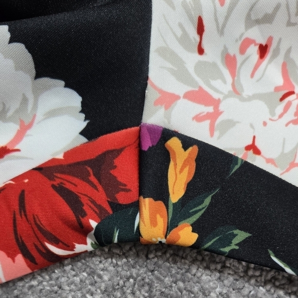 Alexia Admor Diana Floral Scuba Knit Straight Leg Trouser Romantic Wedding Guest - Picture 10 of 10